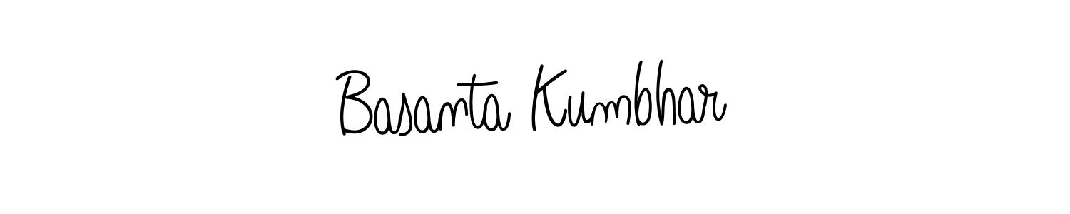 The best way (Angelique-Rose-font-FFP) to make a short signature is to pick only two or three words in your name. The name Basanta Kumbhar include a total of six letters. For converting this name. Basanta Kumbhar signature style 5 images and pictures png