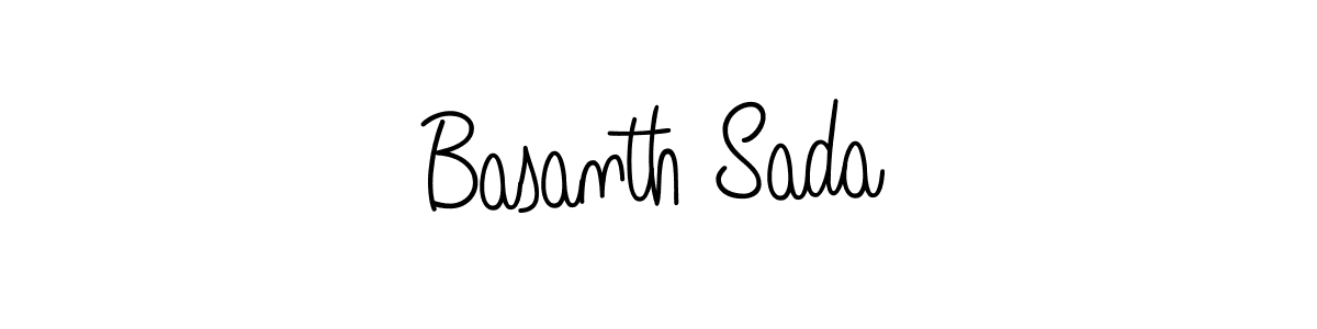 How to make Basanth Sada name signature. Use Angelique-Rose-font-FFP style for creating short signs online. This is the latest handwritten sign. Basanth Sada signature style 5 images and pictures png