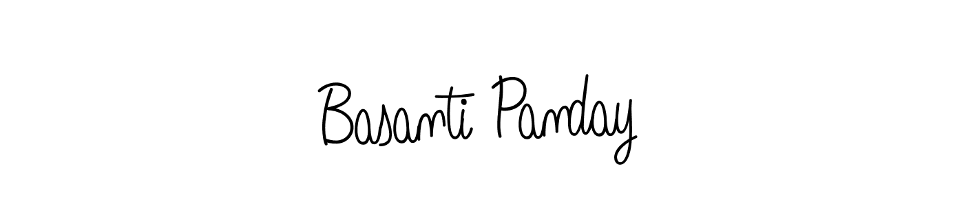 How to make Basanti Panday name signature. Use Angelique-Rose-font-FFP style for creating short signs online. This is the latest handwritten sign. Basanti Panday signature style 5 images and pictures png