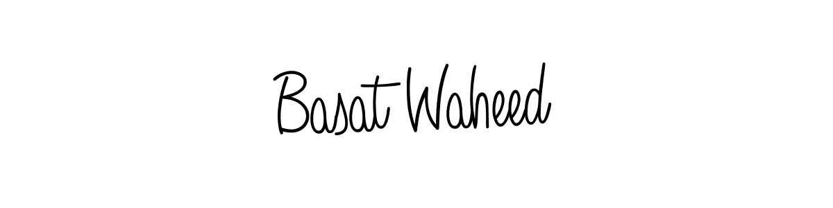 The best way (Angelique-Rose-font-FFP) to make a short signature is to pick only two or three words in your name. The name Basat Waheed include a total of six letters. For converting this name. Basat Waheed signature style 5 images and pictures png