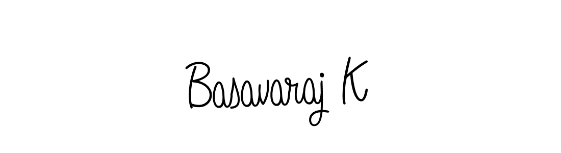 Use a signature maker to create a handwritten signature online. With this signature software, you can design (Angelique-Rose-font-FFP) your own signature for name Basavaraj K. Basavaraj K signature style 5 images and pictures png