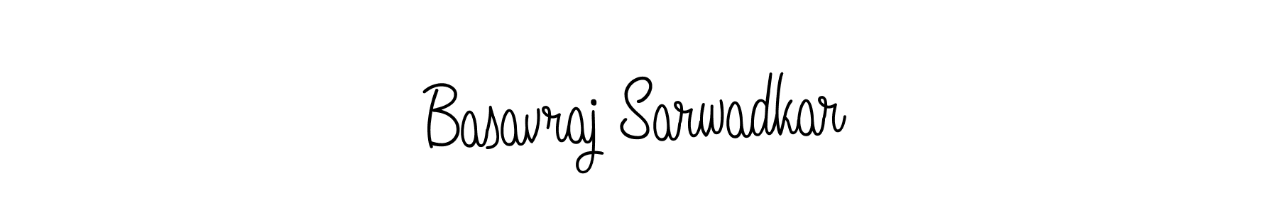 Use a signature maker to create a handwritten signature online. With this signature software, you can design (Angelique-Rose-font-FFP) your own signature for name Basavraj Sarwadkar. Basavraj Sarwadkar signature style 5 images and pictures png