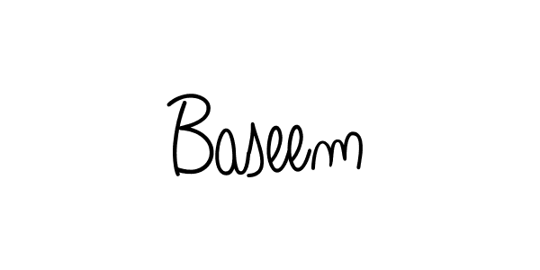 Use a signature maker to create a handwritten signature online. With this signature software, you can design (Angelique-Rose-font-FFP) your own signature for name Baseem. Baseem signature style 5 images and pictures png
