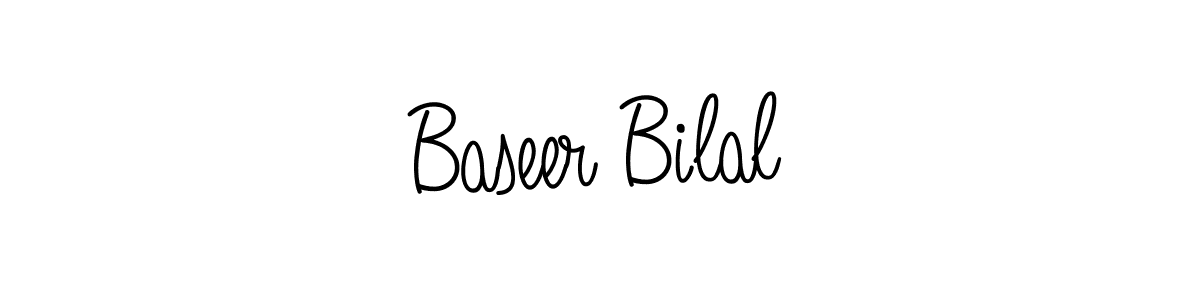 Make a beautiful signature design for name Baseer Bilal. With this signature (Angelique-Rose-font-FFP) style, you can create a handwritten signature for free. Baseer Bilal signature style 5 images and pictures png