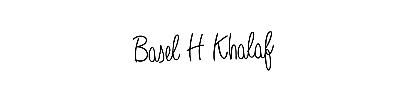 You should practise on your own different ways (Angelique-Rose-font-FFP) to write your name (Basel H Khalaf) in signature. don't let someone else do it for you. Basel H Khalaf signature style 5 images and pictures png