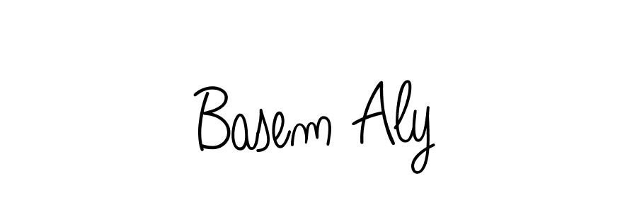 Make a beautiful signature design for name Basem Aly. With this signature (Angelique-Rose-font-FFP) style, you can create a handwritten signature for free. Basem Aly signature style 5 images and pictures png