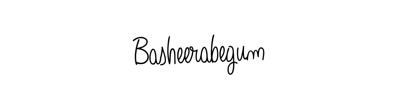 How to make Basheerabegum name signature. Use Angelique-Rose-font-FFP style for creating short signs online. This is the latest handwritten sign. Basheerabegum signature style 5 images and pictures png