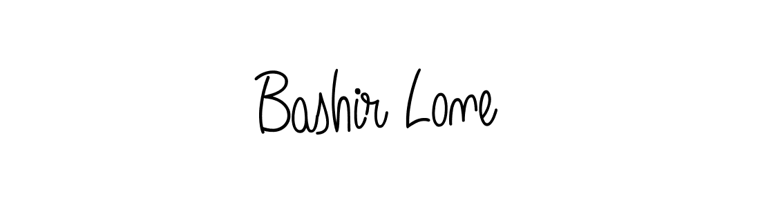 Use a signature maker to create a handwritten signature online. With this signature software, you can design (Angelique-Rose-font-FFP) your own signature for name Bashir Lone. Bashir Lone signature style 5 images and pictures png