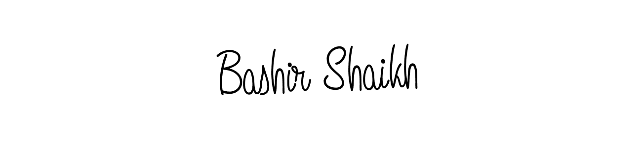 Make a beautiful signature design for name Bashir Shaikh. With this signature (Angelique-Rose-font-FFP) style, you can create a handwritten signature for free. Bashir Shaikh signature style 5 images and pictures png