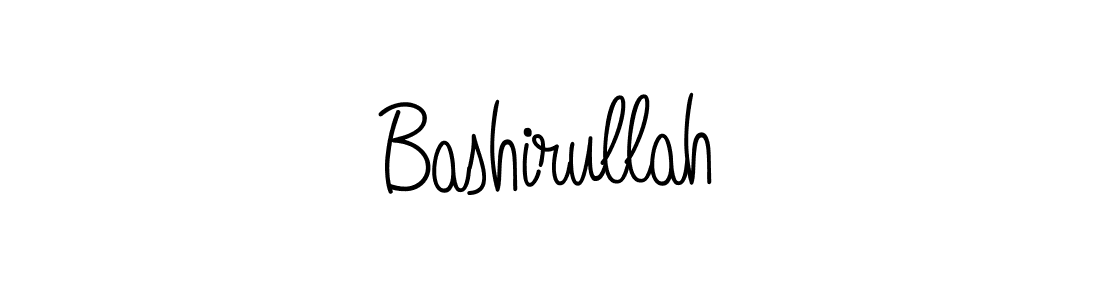 Design your own signature with our free online signature maker. With this signature software, you can create a handwritten (Angelique-Rose-font-FFP) signature for name Bashirullah. Bashirullah signature style 5 images and pictures png