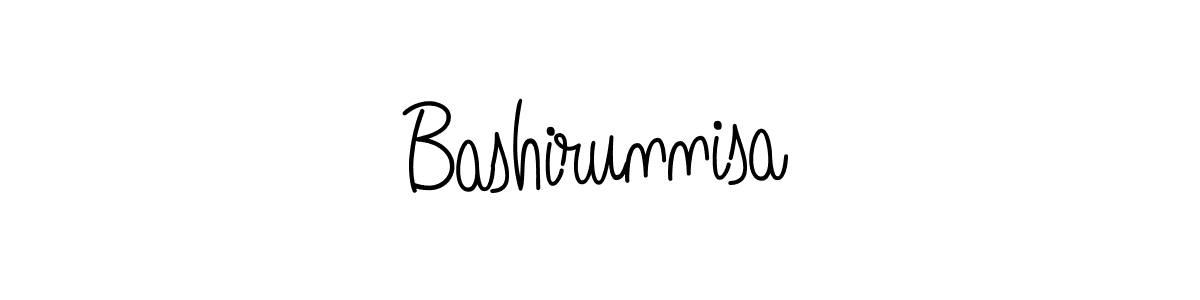 Bashirunnisa stylish signature style. Best Handwritten Sign (Angelique-Rose-font-FFP) for my name. Handwritten Signature Collection Ideas for my name Bashirunnisa. Bashirunnisa signature style 5 images and pictures png