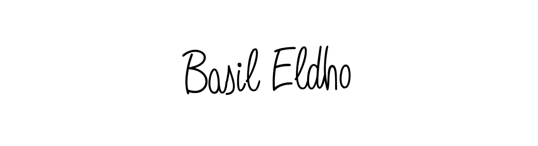 Use a signature maker to create a handwritten signature online. With this signature software, you can design (Angelique-Rose-font-FFP) your own signature for name Basil Eldho. Basil Eldho signature style 5 images and pictures png