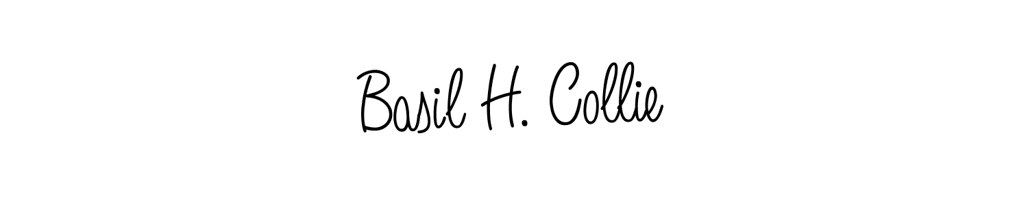 Basil H. Collie stylish signature style. Best Handwritten Sign (Angelique-Rose-font-FFP) for my name. Handwritten Signature Collection Ideas for my name Basil H. Collie. Basil H. Collie signature style 5 images and pictures png