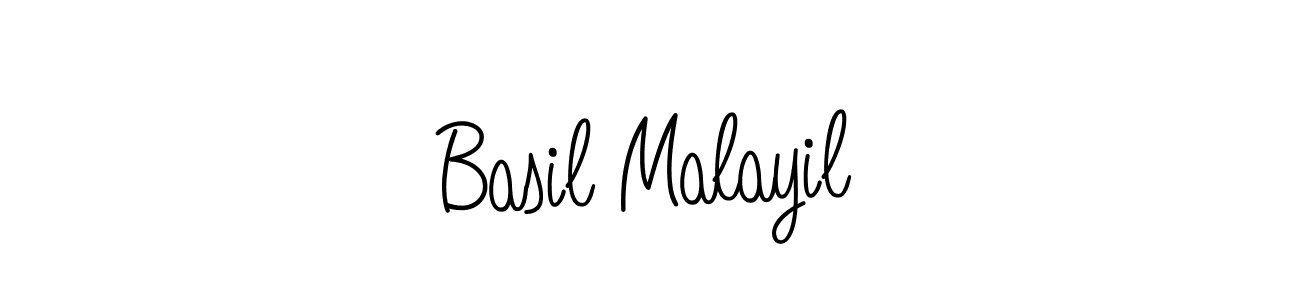 How to make Basil Malayil name signature. Use Angelique-Rose-font-FFP style for creating short signs online. This is the latest handwritten sign. Basil Malayil signature style 5 images and pictures png