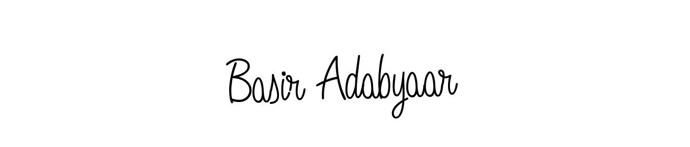 This is the best signature style for the Basir Adabyaar name. Also you like these signature font (Angelique-Rose-font-FFP). Mix name signature. Basir Adabyaar signature style 5 images and pictures png