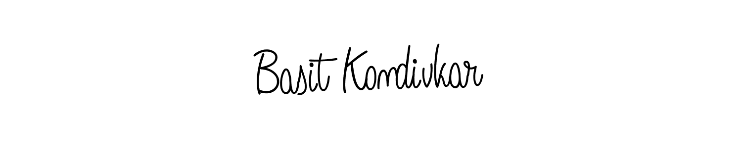 Design your own signature with our free online signature maker. With this signature software, you can create a handwritten (Angelique-Rose-font-FFP) signature for name Basit Kondivkar. Basit Kondivkar signature style 5 images and pictures png