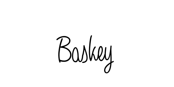 Make a beautiful signature design for name Baskey. With this signature (Angelique-Rose-font-FFP) style, you can create a handwritten signature for free. Baskey signature style 5 images and pictures png