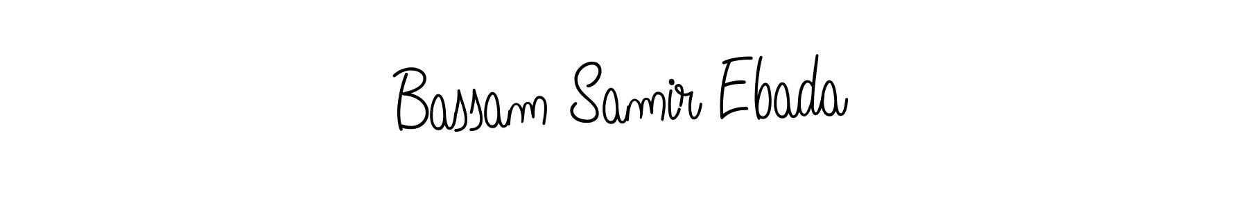 How to make Bassam Samir Ebada name signature. Use Angelique-Rose-font-FFP style for creating short signs online. This is the latest handwritten sign. Bassam Samir Ebada signature style 5 images and pictures png