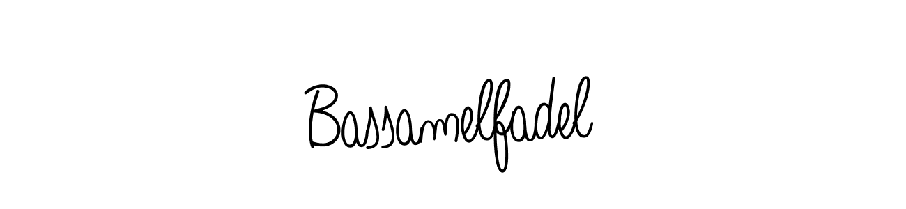 How to make Bassamelfadel signature? Angelique-Rose-font-FFP is a professional autograph style. Create handwritten signature for Bassamelfadel name. Bassamelfadel signature style 5 images and pictures png