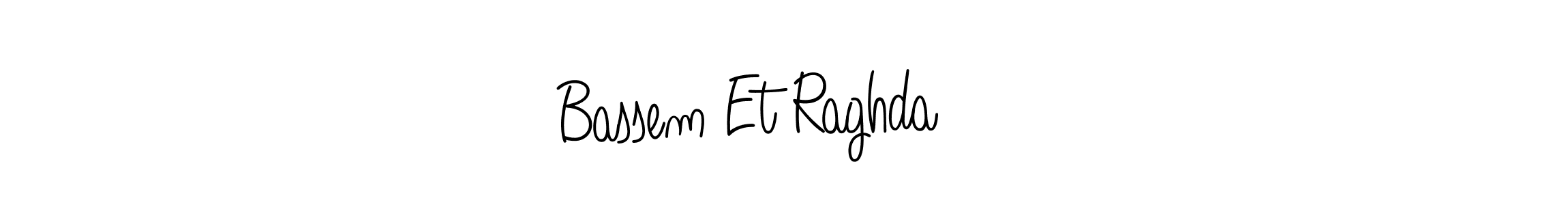 The best way (Angelique-Rose-font-FFP) to make a short signature is to pick only two or three words in your name. The name Bassem Et Raghda ❤️ include a total of six letters. For converting this name. Bassem Et Raghda ❤️ signature style 5 images and pictures png