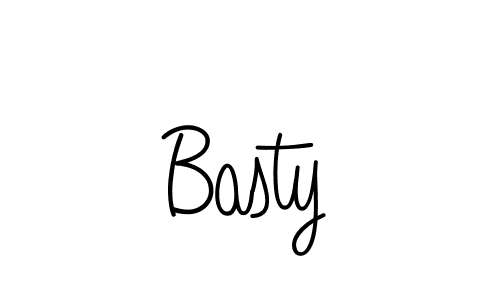 The best way (Angelique-Rose-font-FFP) to make a short signature is to pick only two or three words in your name. The name Basty include a total of six letters. For converting this name. Basty signature style 5 images and pictures png