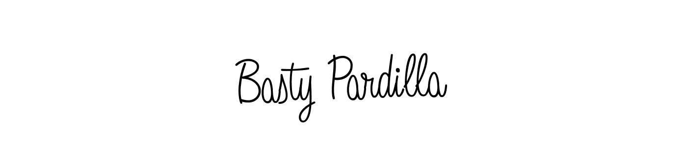 Use a signature maker to create a handwritten signature online. With this signature software, you can design (Angelique-Rose-font-FFP) your own signature for name Basty Pardilla. Basty Pardilla signature style 5 images and pictures png