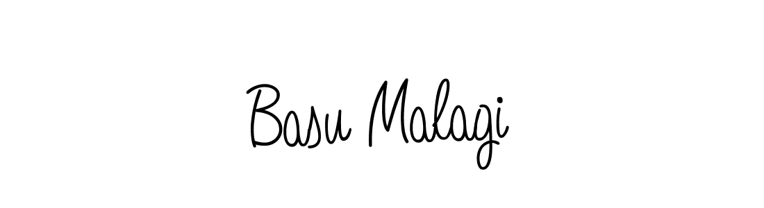 Basu Malagi stylish signature style. Best Handwritten Sign (Angelique-Rose-font-FFP) for my name. Handwritten Signature Collection Ideas for my name Basu Malagi. Basu Malagi signature style 5 images and pictures png