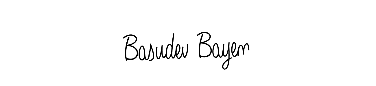 How to make Basudev Bayen name signature. Use Angelique-Rose-font-FFP style for creating short signs online. This is the latest handwritten sign. Basudev Bayen signature style 5 images and pictures png