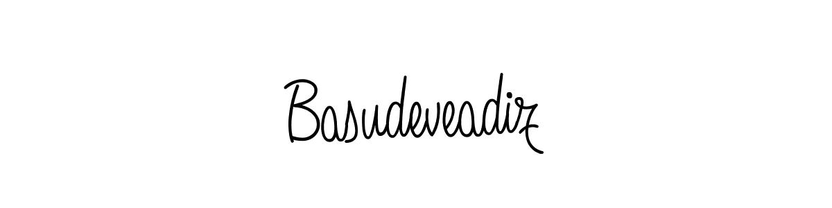 You should practise on your own different ways (Angelique-Rose-font-FFP) to write your name (Basudeveadiz) in signature. don't let someone else do it for you. Basudeveadiz signature style 5 images and pictures png
