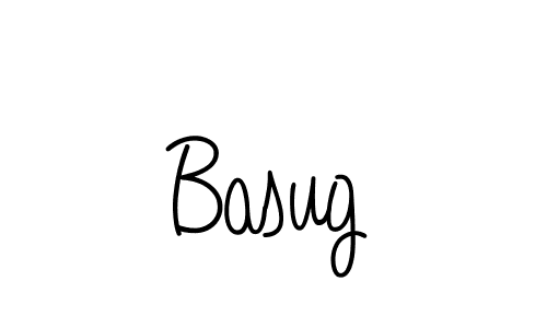 You should practise on your own different ways (Angelique-Rose-font-FFP) to write your name (Basug) in signature. don't let someone else do it for you. Basug signature style 5 images and pictures png