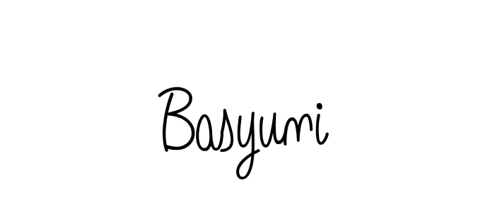 Basyuni stylish signature style. Best Handwritten Sign (Angelique-Rose-font-FFP) for my name. Handwritten Signature Collection Ideas for my name Basyuni. Basyuni signature style 5 images and pictures png