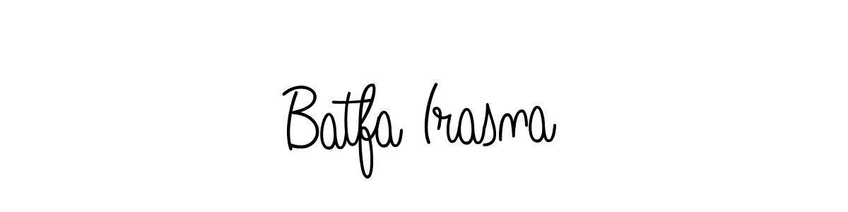 Make a beautiful signature design for name Batfa Irasna. With this signature (Angelique-Rose-font-FFP) style, you can create a handwritten signature for free. Batfa Irasna signature style 5 images and pictures png