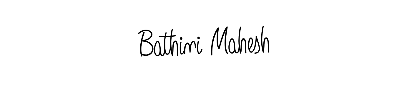 Use a signature maker to create a handwritten signature online. With this signature software, you can design (Angelique-Rose-font-FFP) your own signature for name Bathini Mahesh. Bathini Mahesh signature style 5 images and pictures png