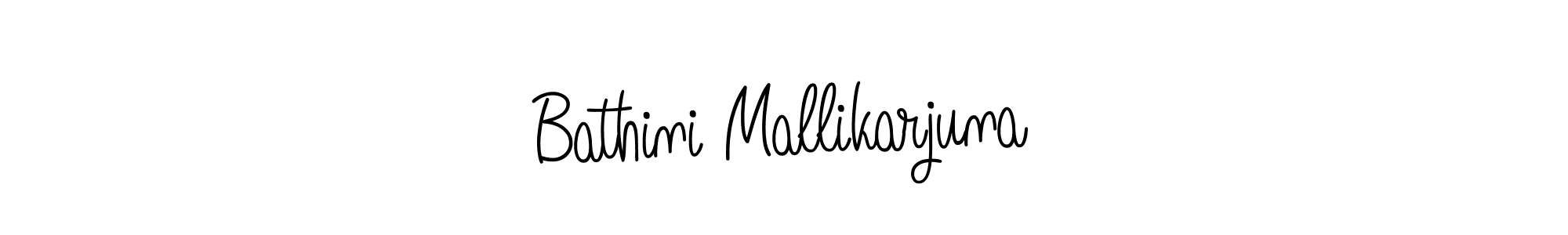 Create a beautiful signature design for name Bathini Mallikarjuna. With this signature (Angelique-Rose-font-FFP) fonts, you can make a handwritten signature for free. Bathini Mallikarjuna signature style 5 images and pictures png