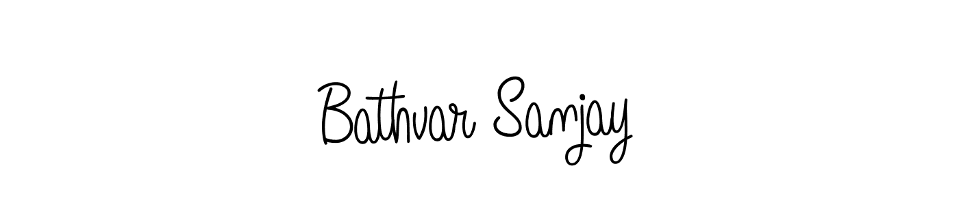 Bathvar Sanjay stylish signature style. Best Handwritten Sign (Angelique-Rose-font-FFP) for my name. Handwritten Signature Collection Ideas for my name Bathvar Sanjay. Bathvar Sanjay signature style 5 images and pictures png