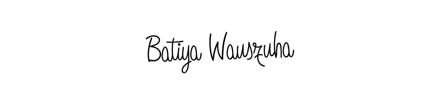Similarly Angelique-Rose-font-FFP is the best handwritten signature design. Signature creator online .You can use it as an online autograph creator for name Batiya Wauszuha. Batiya Wauszuha signature style 5 images and pictures png