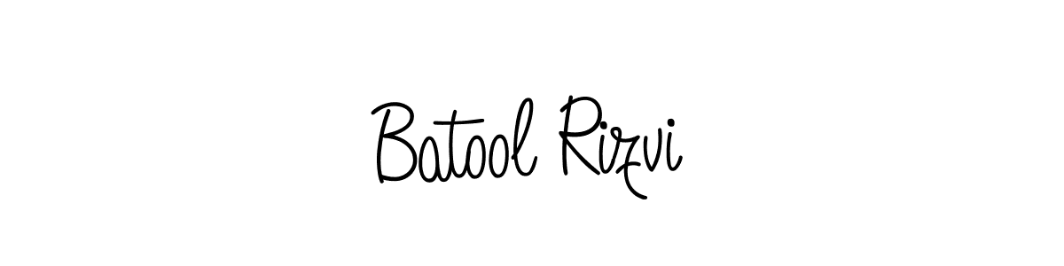 Design your own signature with our free online signature maker. With this signature software, you can create a handwritten (Angelique-Rose-font-FFP) signature for name Batool Rizvi. Batool Rizvi signature style 5 images and pictures png