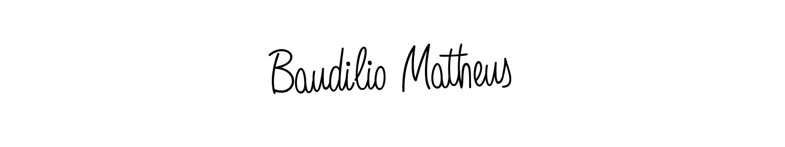 Create a beautiful signature design for name Baudilio Matheus. With this signature (Angelique-Rose-font-FFP) fonts, you can make a handwritten signature for free. Baudilio Matheus signature style 5 images and pictures png