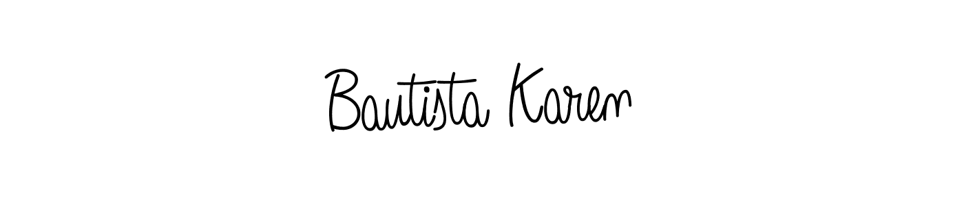 This is the best signature style for the Bautista Karen name. Also you like these signature font (Angelique-Rose-font-FFP). Mix name signature. Bautista Karen signature style 5 images and pictures png