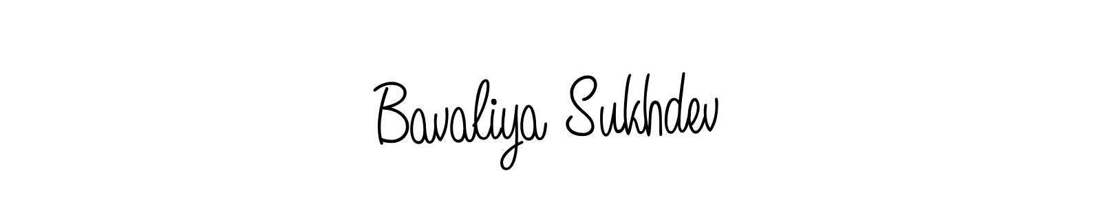 Bavaliya Sukhdev stylish signature style. Best Handwritten Sign (Angelique-Rose-font-FFP) for my name. Handwritten Signature Collection Ideas for my name Bavaliya Sukhdev. Bavaliya Sukhdev signature style 5 images and pictures png