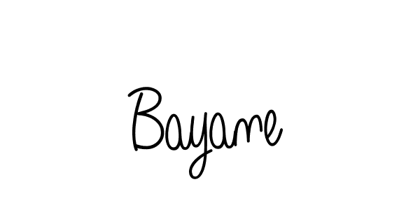 Make a beautiful signature design for name Bayane. With this signature (Angelique-Rose-font-FFP) style, you can create a handwritten signature for free. Bayane signature style 5 images and pictures png