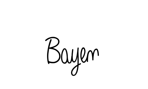 The best way (Angelique-Rose-font-FFP) to make a short signature is to pick only two or three words in your name. The name Bayen include a total of six letters. For converting this name. Bayen signature style 5 images and pictures png