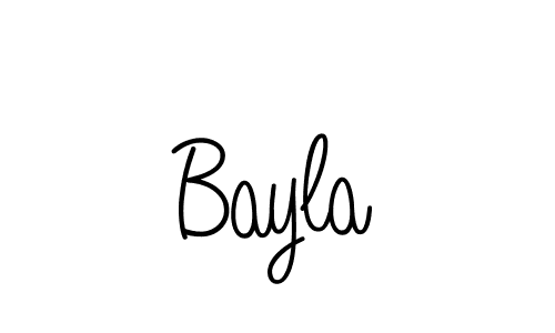 Make a beautiful signature design for name Bayla. With this signature (Angelique-Rose-font-FFP) style, you can create a handwritten signature for free. Bayla signature style 5 images and pictures png