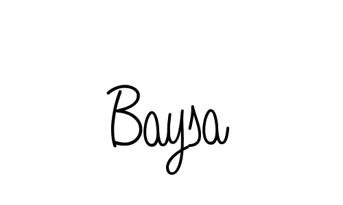Design your own signature with our free online signature maker. With this signature software, you can create a handwritten (Angelique-Rose-font-FFP) signature for name Baysa. Baysa signature style 5 images and pictures png