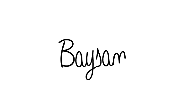 Create a beautiful signature design for name Baysan. With this signature (Angelique-Rose-font-FFP) fonts, you can make a handwritten signature for free. Baysan signature style 5 images and pictures png