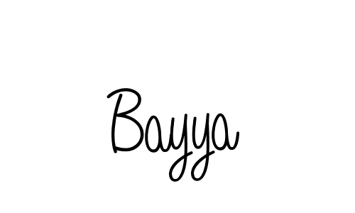 Create a beautiful signature design for name Bayya. With this signature (Angelique-Rose-font-FFP) fonts, you can make a handwritten signature for free. Bayya signature style 5 images and pictures png