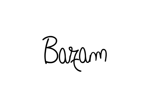 Make a beautiful signature design for name Bazam. With this signature (Angelique-Rose-font-FFP) style, you can create a handwritten signature for free. Bazam signature style 5 images and pictures png