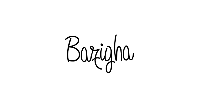 Use a signature maker to create a handwritten signature online. With this signature software, you can design (Angelique-Rose-font-FFP) your own signature for name Bazigha. Bazigha signature style 5 images and pictures png