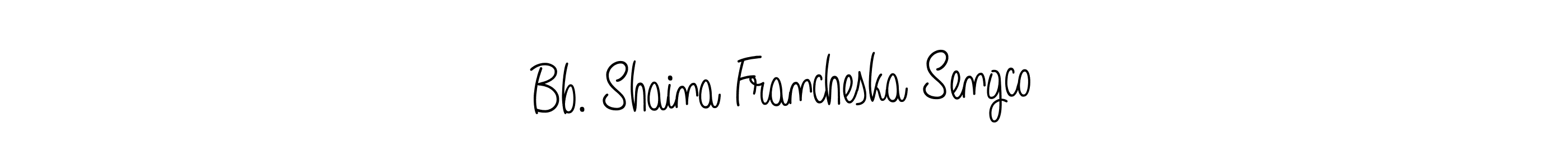 if you are searching for the best signature style for your name Bb. Shaina Francheska Sengco. so please give up your signature search. here we have designed multiple signature styles  using Angelique-Rose-font-FFP. Bb. Shaina Francheska Sengco signature style 5 images and pictures png