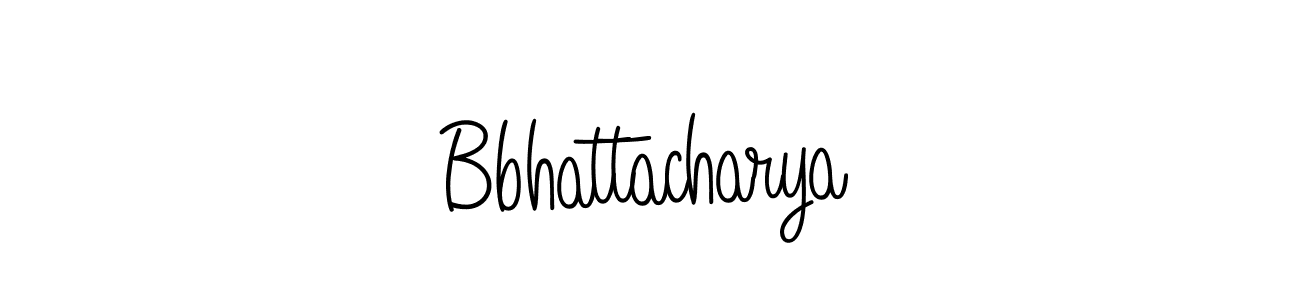 Use a signature maker to create a handwritten signature online. With this signature software, you can design (Angelique-Rose-font-FFP) your own signature for name Bbhattacharya. Bbhattacharya signature style 5 images and pictures png